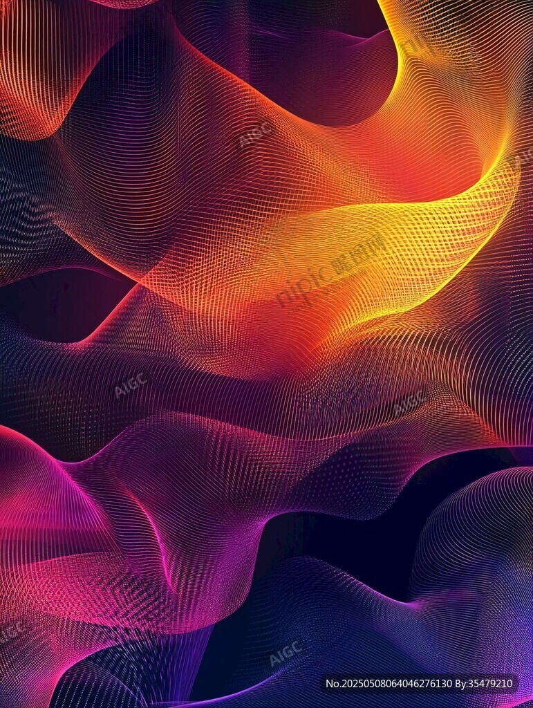梦幻炫彩流动抽象艺术图案