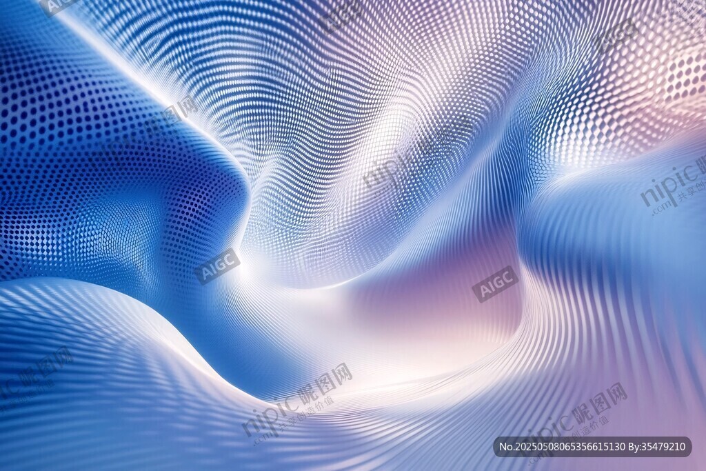梦幻蓝紫渐变波纹背景图
