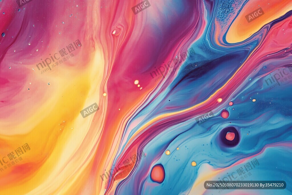 梦幻流体色彩艺术画面