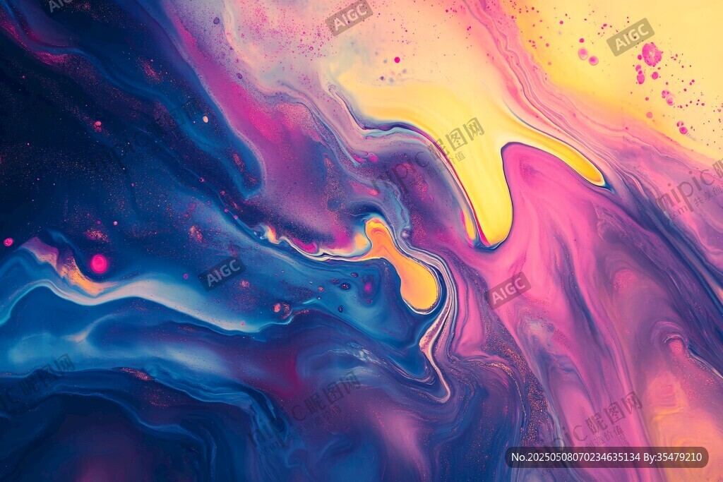 梦幻流体色彩艺术画面