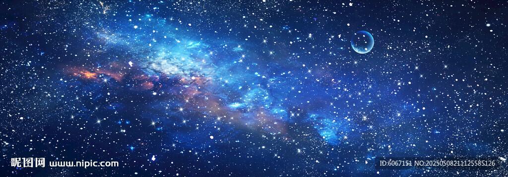 巨幅星空天花软膜背景