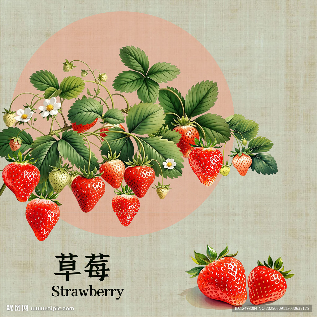 手绘草莓 