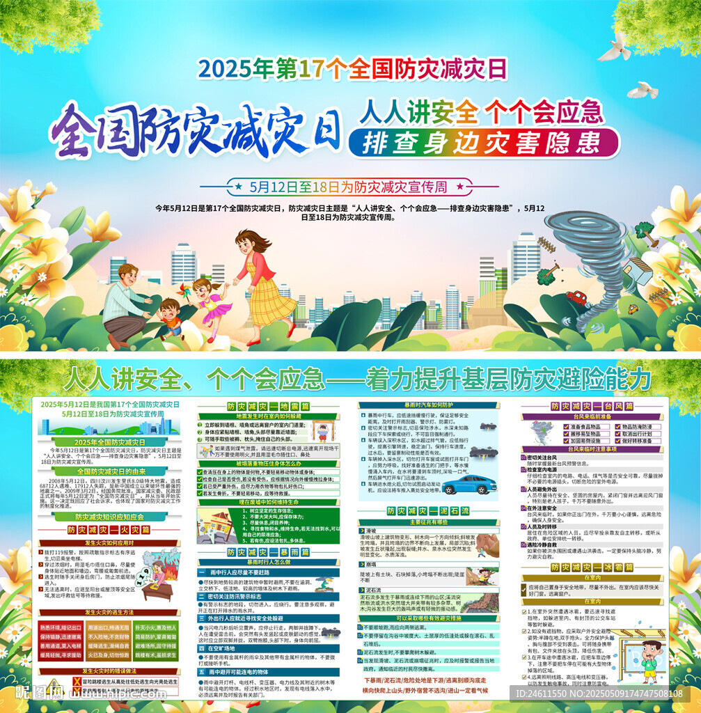 防灾减灾知识展板
