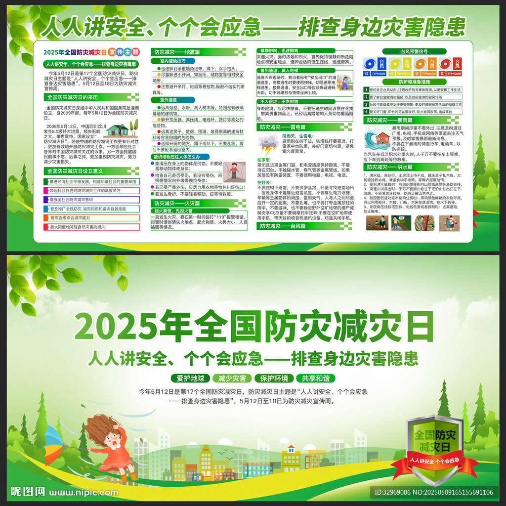 2025年防灾减灾日展板