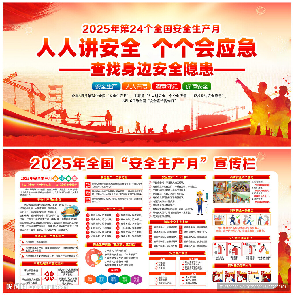2025年安全生产月展板
