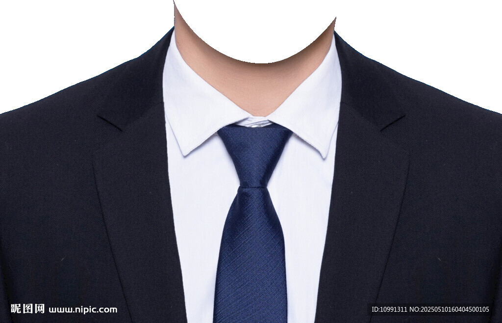 男士深色领带西装衣服素材