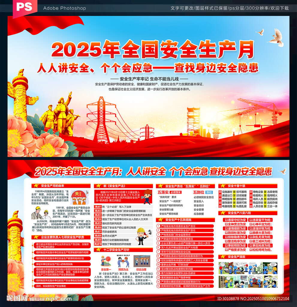 2025年安全月展板