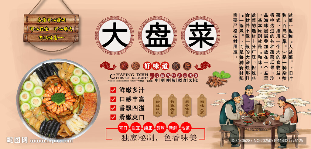 大盘菜背景墙