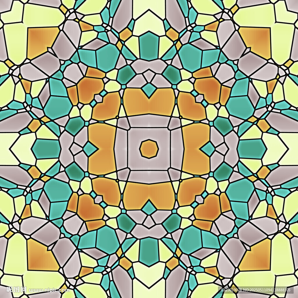 多彩几何图案装饰画