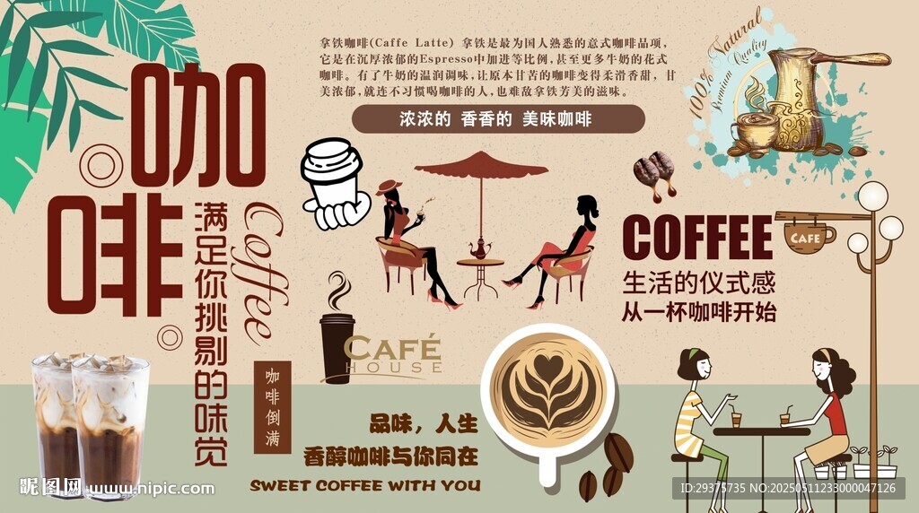 咖啡背景墙