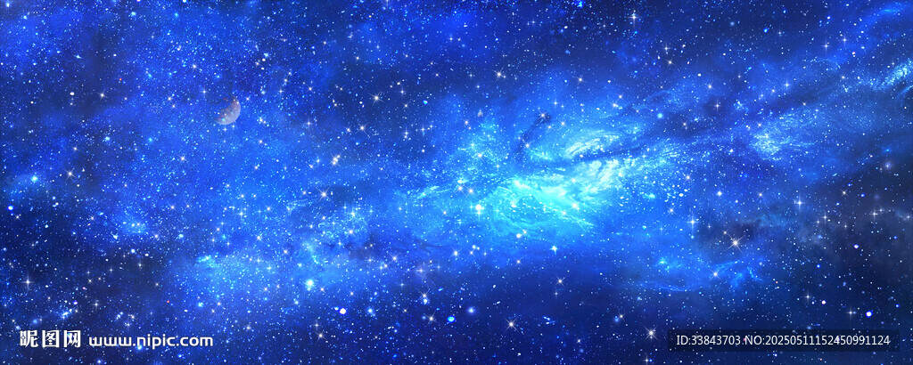 蓝色星空吊顶背景