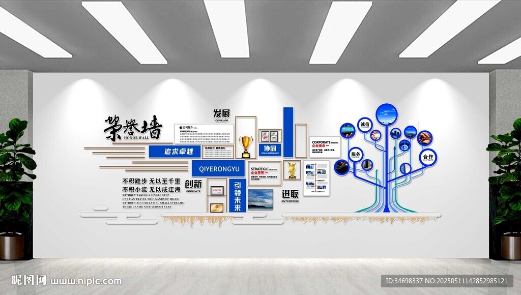 企业荣誉墙 发展历程