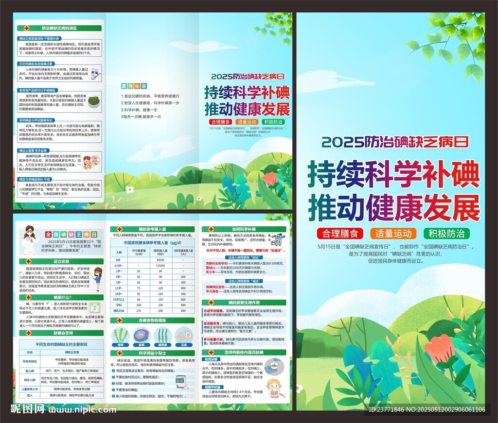 防治碘缺乏病日三折页