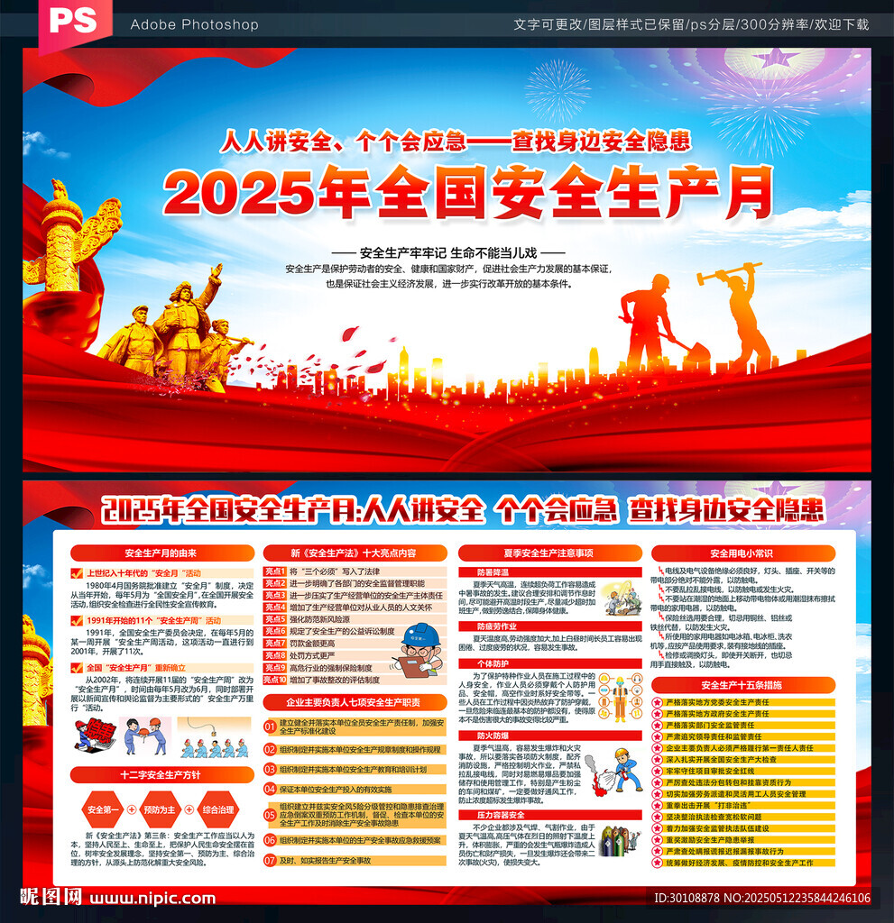2025安全月展板