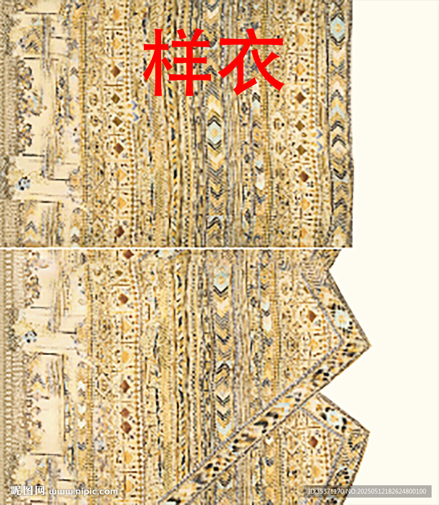 精美刺绣样衣展示 复古花