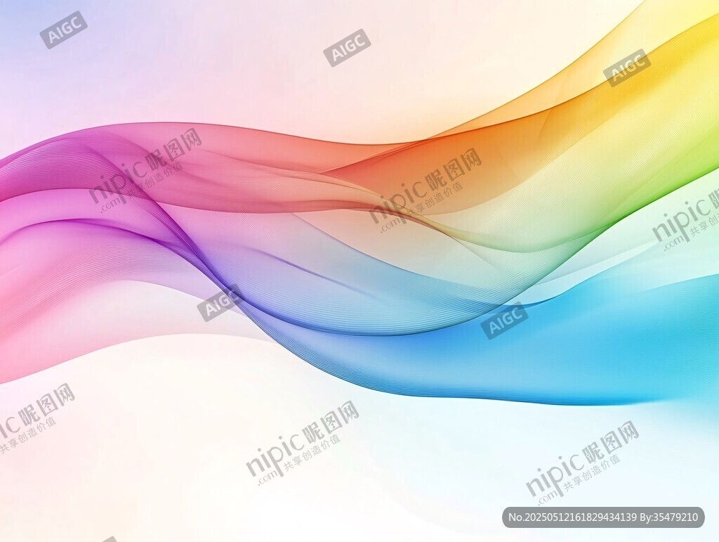 梦幻多彩流动抽象背景图