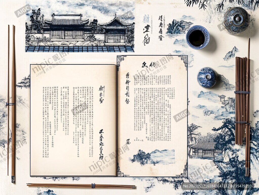 古风典籍与传统文房雅物