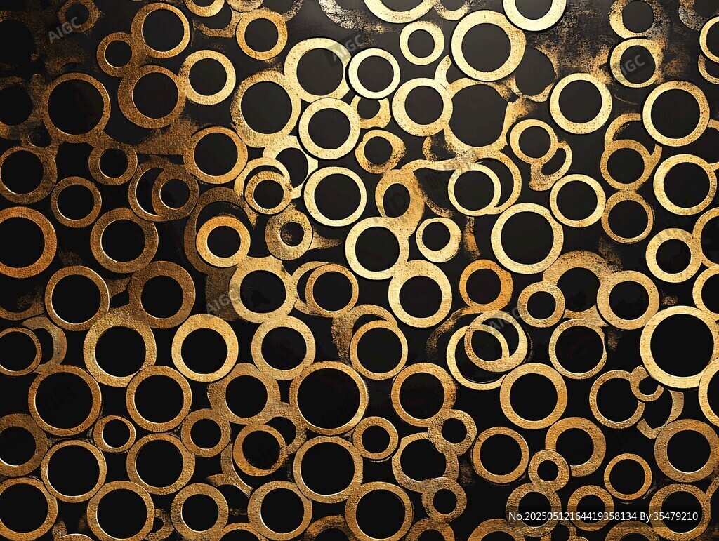 金色圆环图案背景纹理