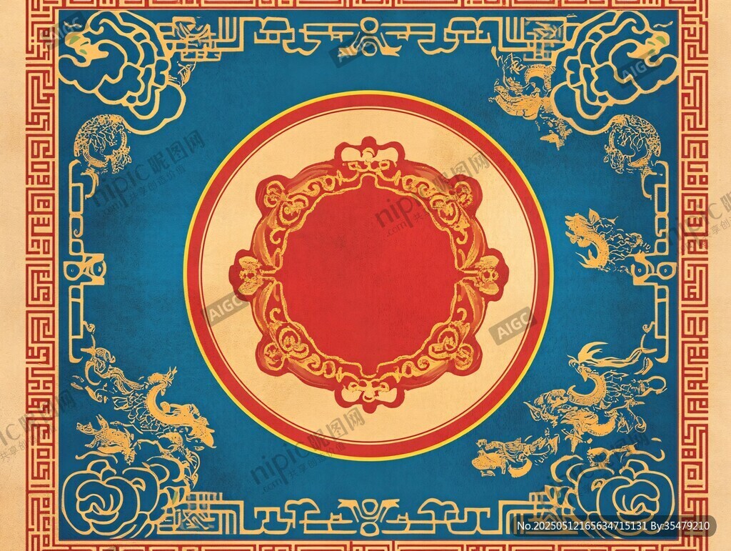 中式传统花纹古典装饰图案