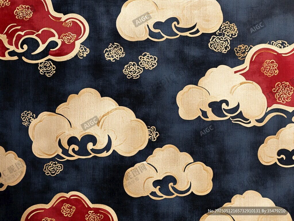 中式云纹图案 典雅国风