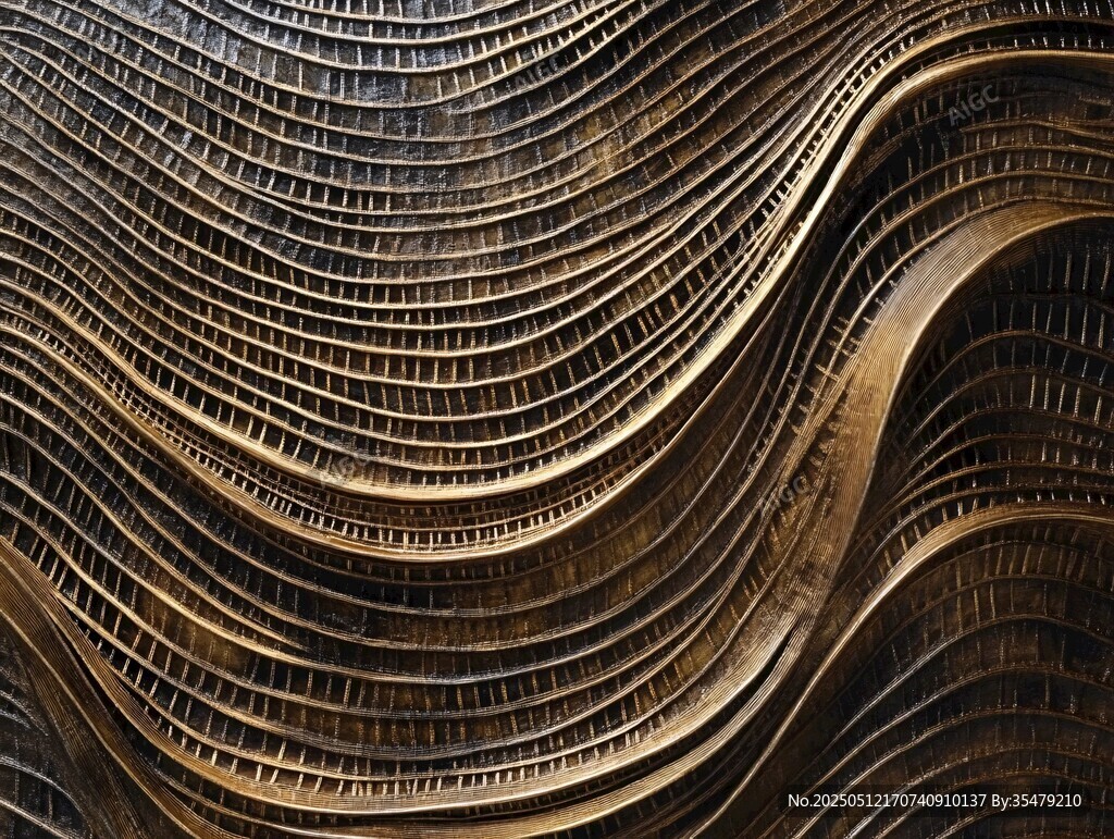 金属波浪纹理艺术图案