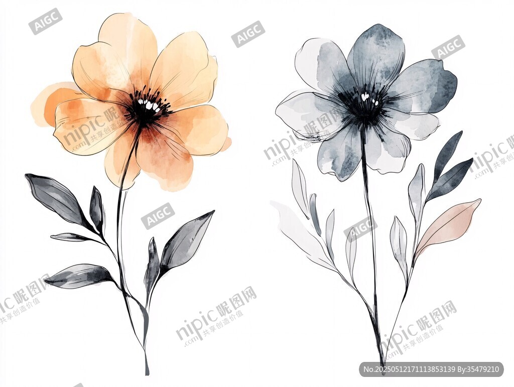 水彩花卉插画