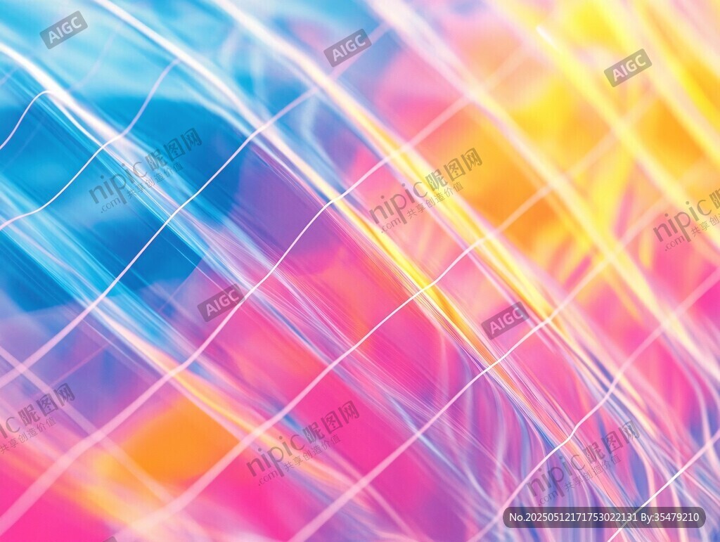 梦幻多彩线条抽象背景图