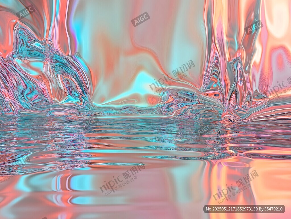 梦幻炫彩流体纹理画面