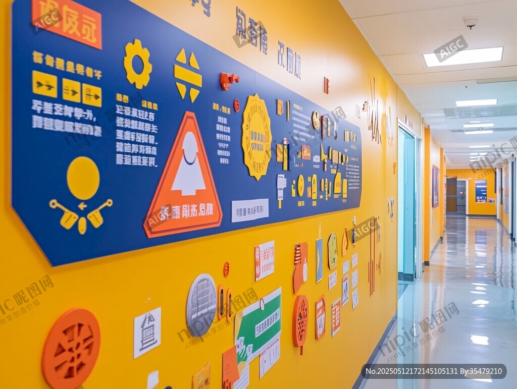 科技主题校园文化走廊