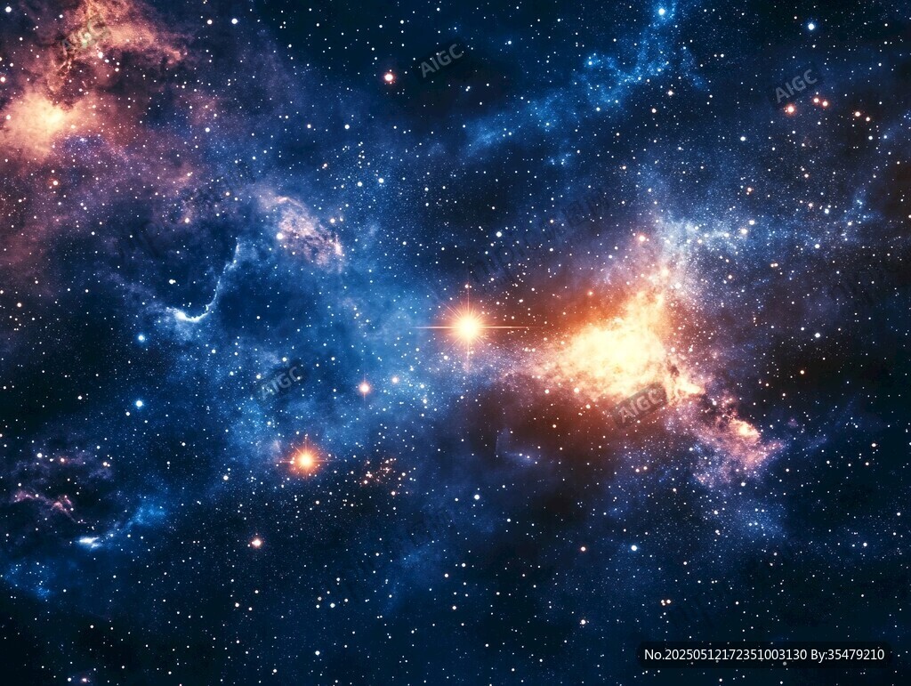 梦幻璀璨的宇宙星空图景