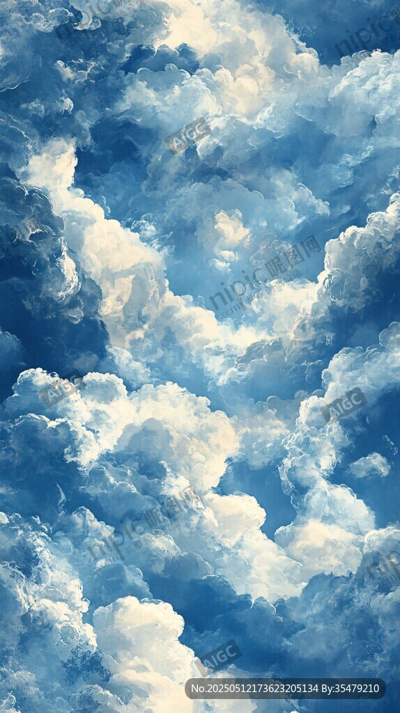 梦幻蓝天云朵景致