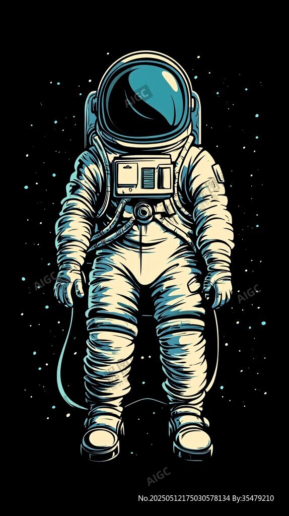 孤独宇航员于浩瀚星空