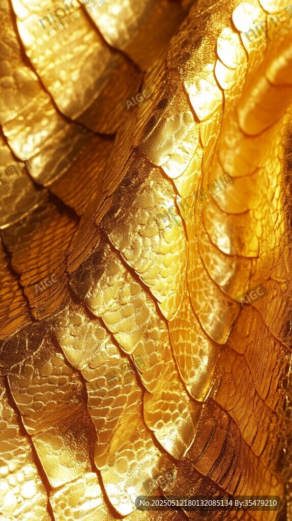 金色鳞片状纹理艺术图案