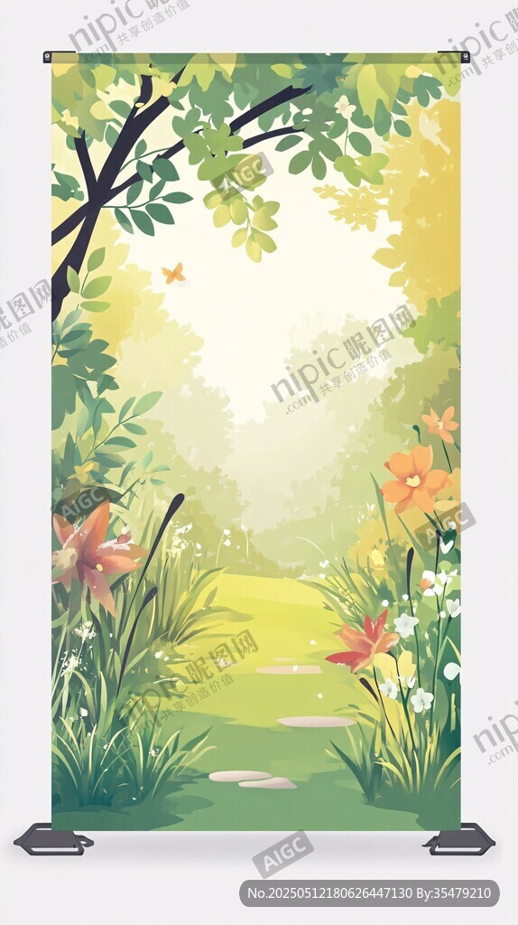 清新春日森林画卷