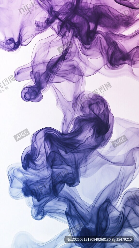 梦幻紫蓝烟雾艺术图景
