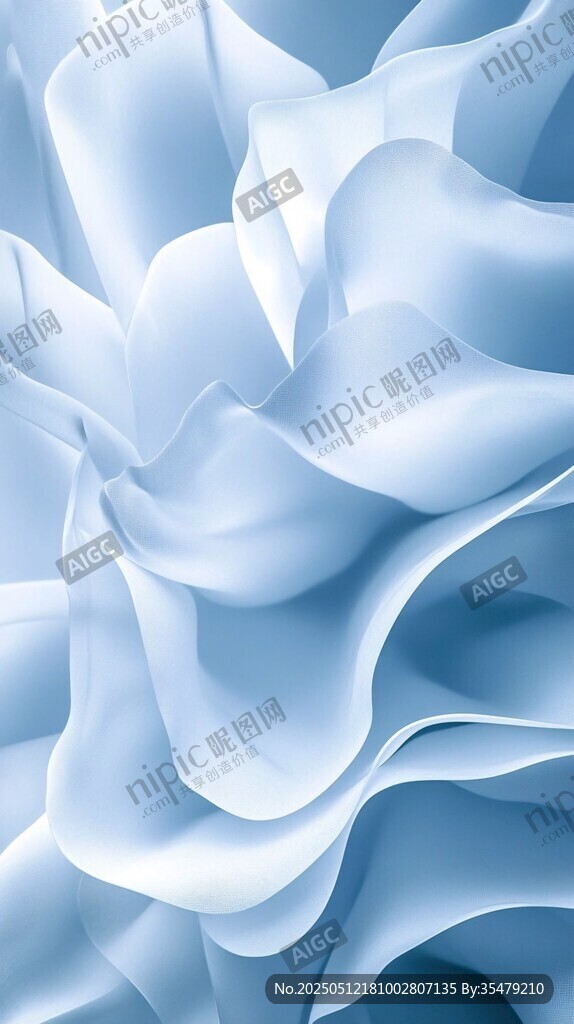 梦幻蓝调褶皱纹理图案