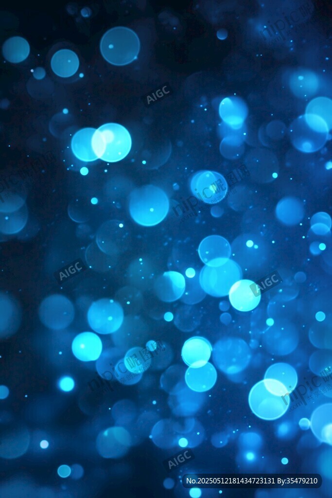 梦幻蓝色光斑背景图