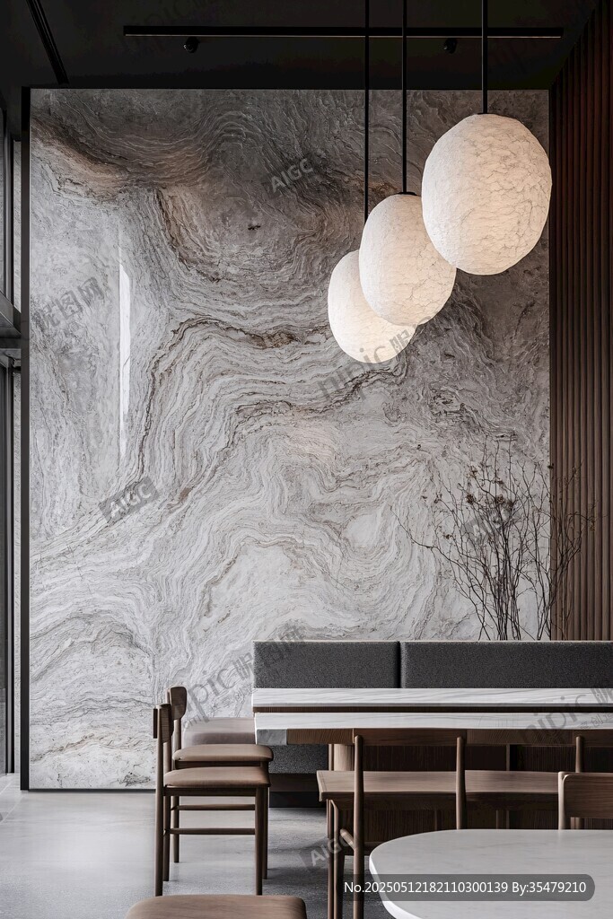 现代简约风大理石餐厅空间