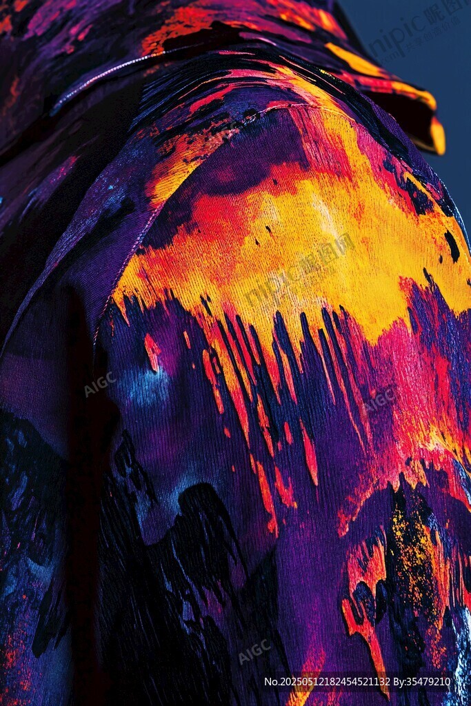 绚丽多彩的抽象衣物纹理