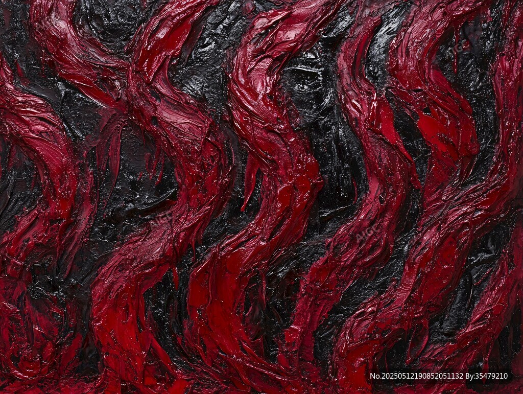 红色纹理抽象艺术画作