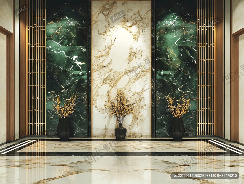 奢华大理石玄关装饰设计
