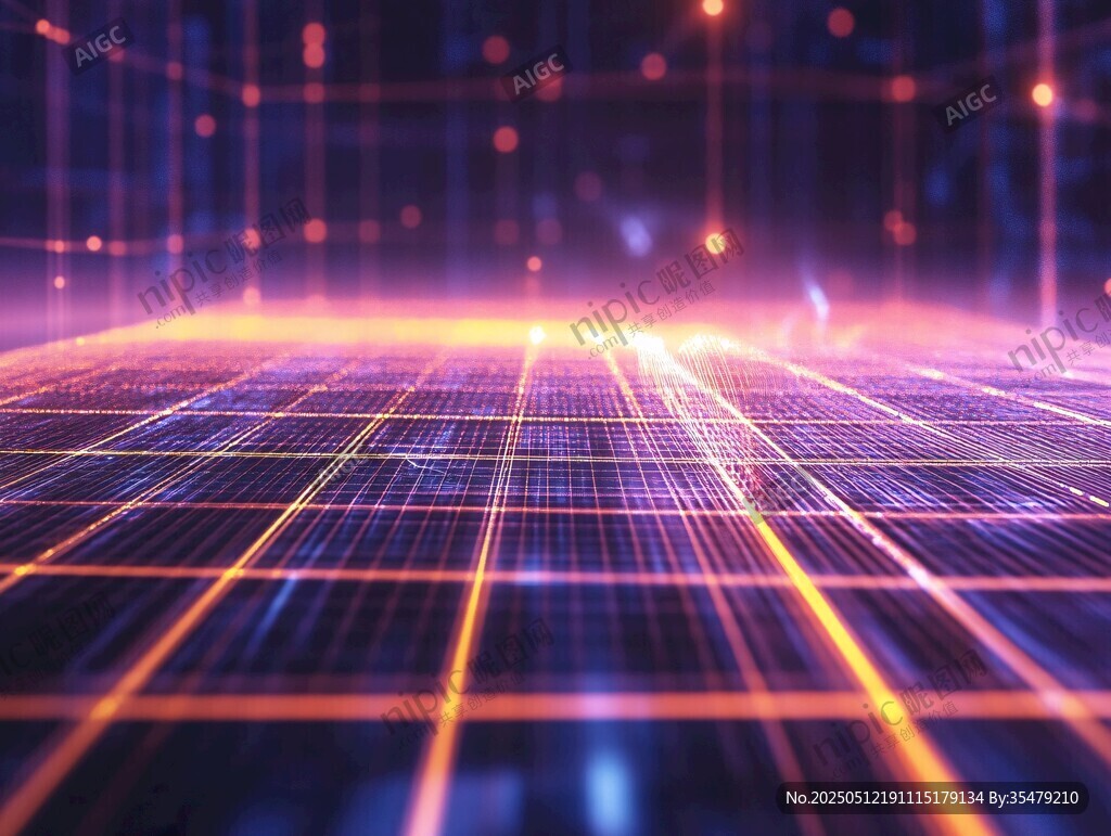 科技感未来感网格光影背景