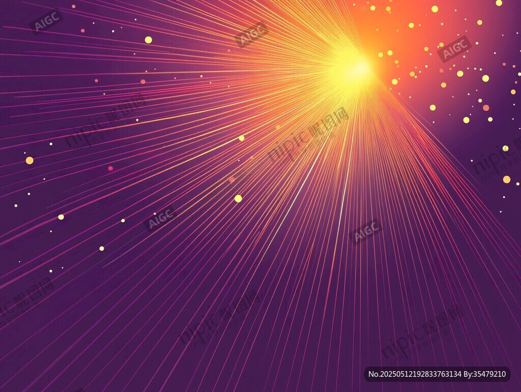 炫彩光芒星空背景图