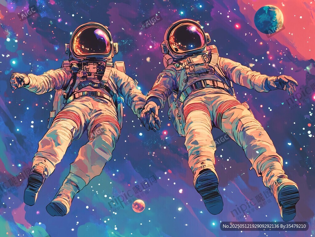 太空漫步的宇航员