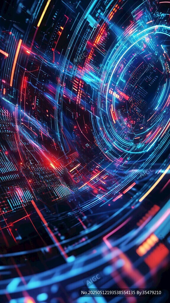 炫彩科技感的虚拟数字空间