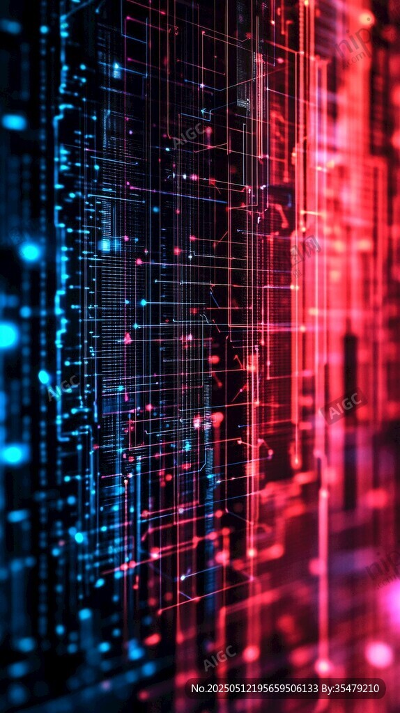 科技感数字矩阵背景图