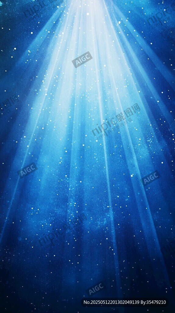 梦幻蓝色光束星空背景