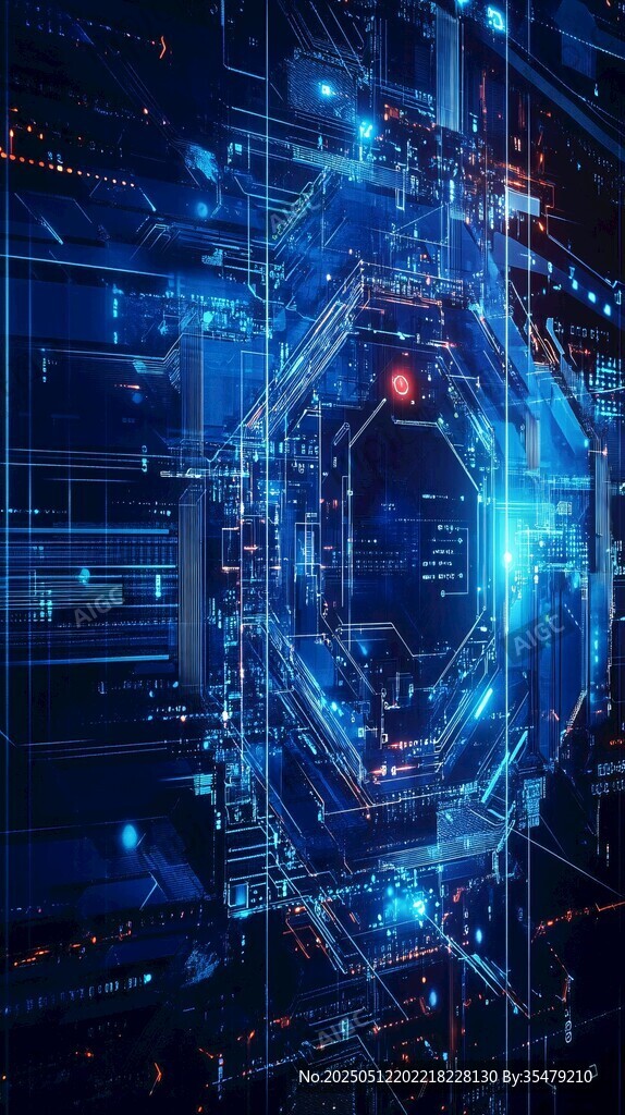 科技感十足的未来数字界面