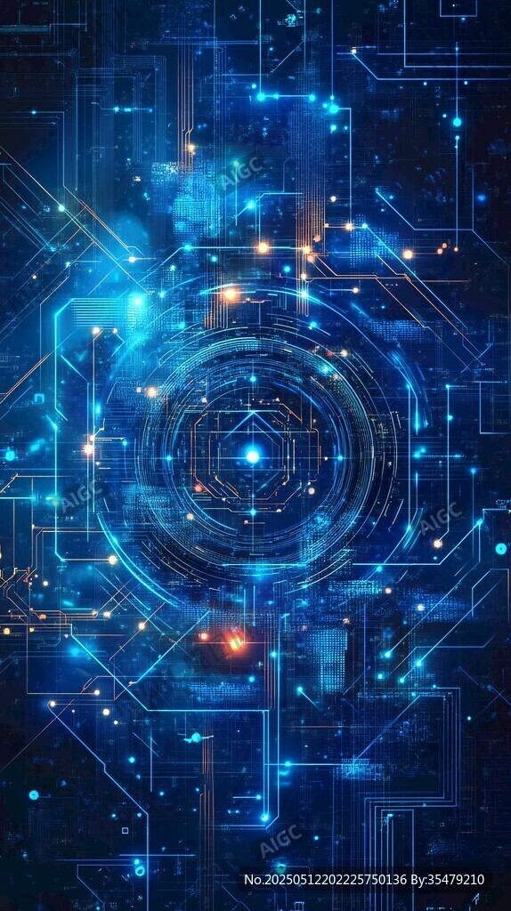 科技感电路数码抽象背景图