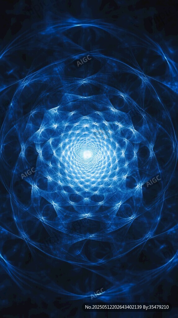 蓝色梦幻炫光抽象图案